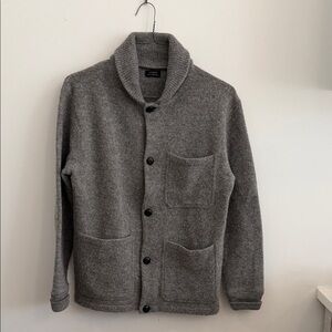 J. Crew Gray Lambswool Cardigan